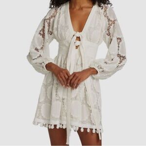 Alexis Mathilde Dress Elegant Cream Lace Dress